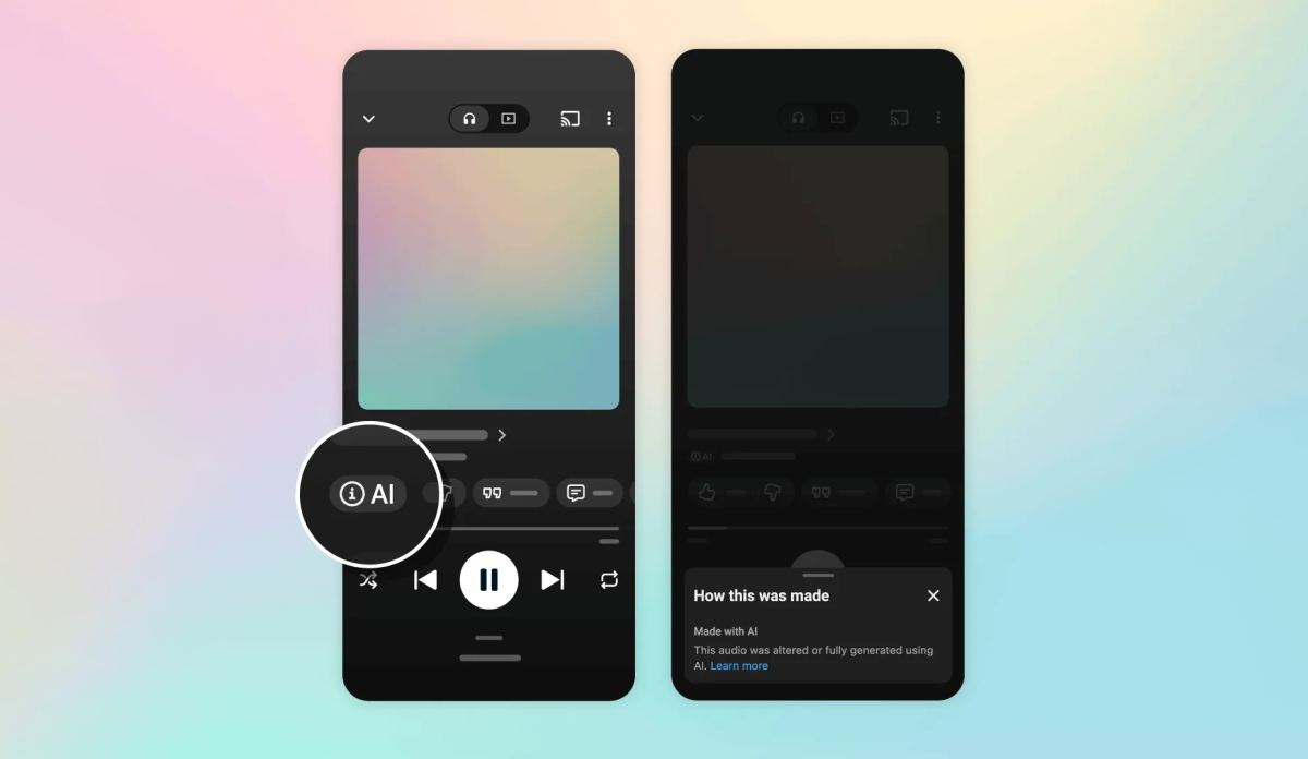YouTube Music'te yapay zekâ müziği etiketlenecek, insan mı makine mi belli olacak