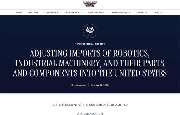 Beyaz Saray yabancı yapımı robot ve sanayi makineleri için 232. madde kararı aldı
