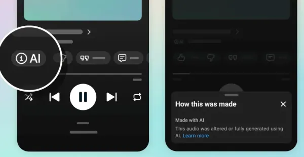 YouTube yapay zekâ ile üretilen şarkılara 'Yapay Zekâ ile Yapıldı' etiketi ekliyor