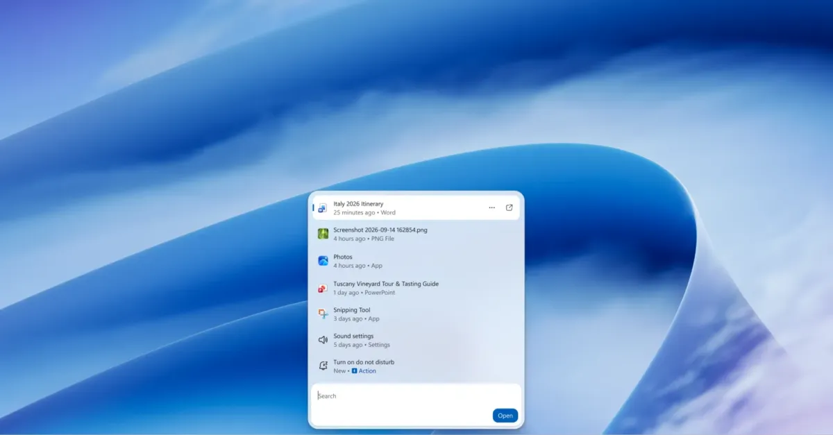 Microsoft'un yeni Windows Arama'sı Windows 11 için tam isabet