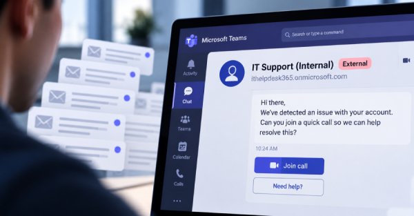 Microsoft Teams IT destek sahtekarlıklarıyla kötü amaçlı yazılım ve fidye yazılımı dağıtılıyor