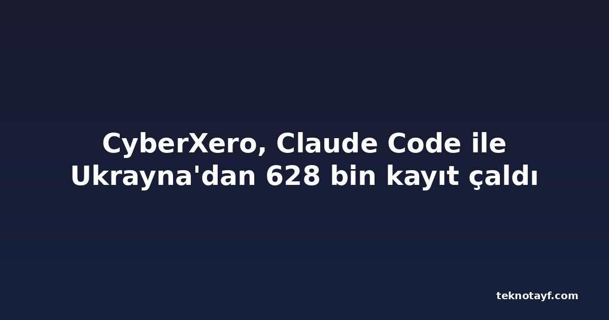 CyberXero, Claude Code ile Ukrayna'dan 628 bin kayıt çaldı