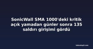 SonicWall SMA 1000'deki kritik açık yamadan günler sonra 135 saldırı girişimi gördü