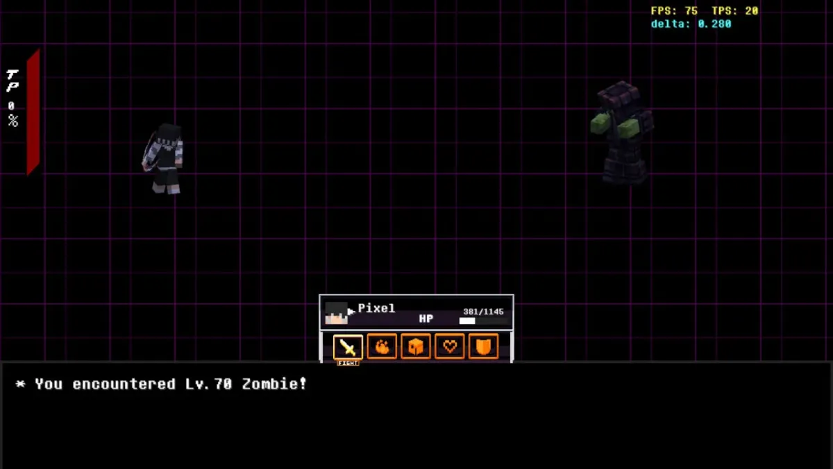 Minecraft modu oyunu Deltarune tarzı sıra tabanlı RPG'ye çeviriyor