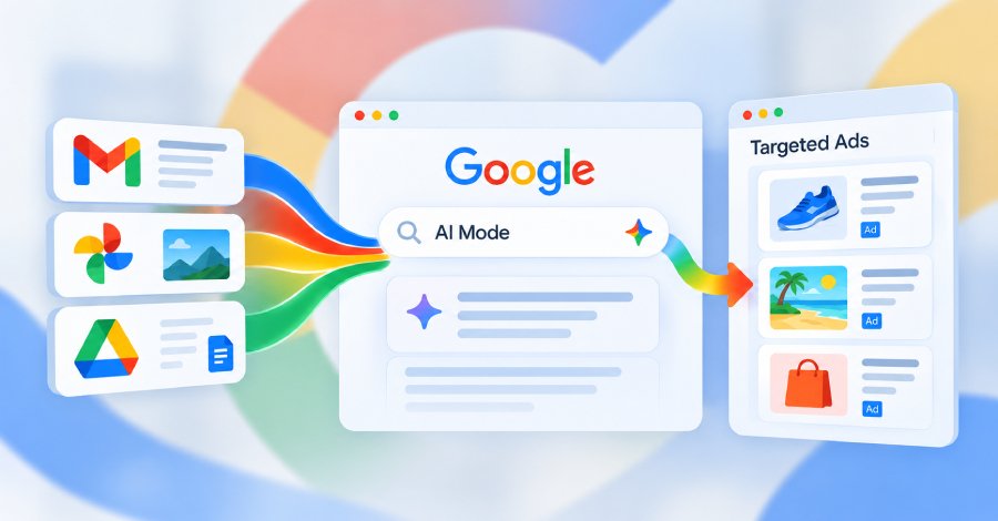 Google: Gmail ve Fotoğraflar verisi yapay zekâ aramasıyla paylaşılırsa hedefli reklam için kullanılabilir
