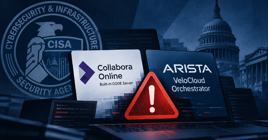 CISA, Collabora Online ve Arista VeloCloud'da aktif olarak sömürülen iki kritik açığı işaretledi