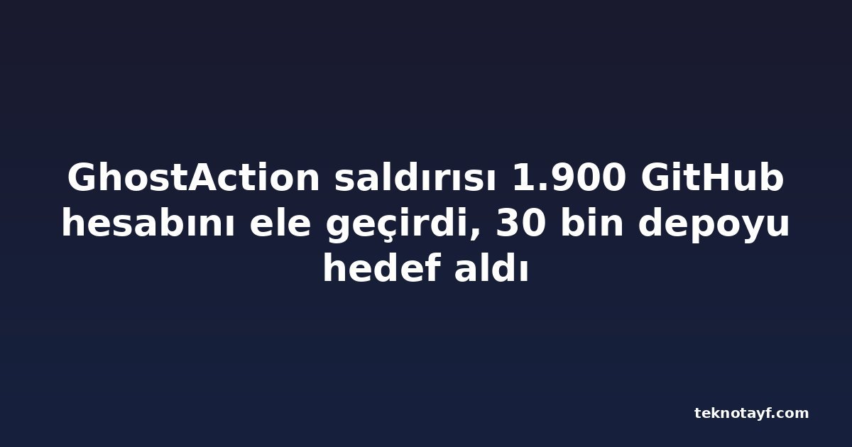 GhostAction saldırısı 1.900 GitHub hesabını ele geçirdi, 30 bin depoyu hedef aldı