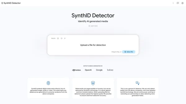 Google'ın yeni SynthID sitesi yapay zekâ üretimi medyayı tespit edebiliyor