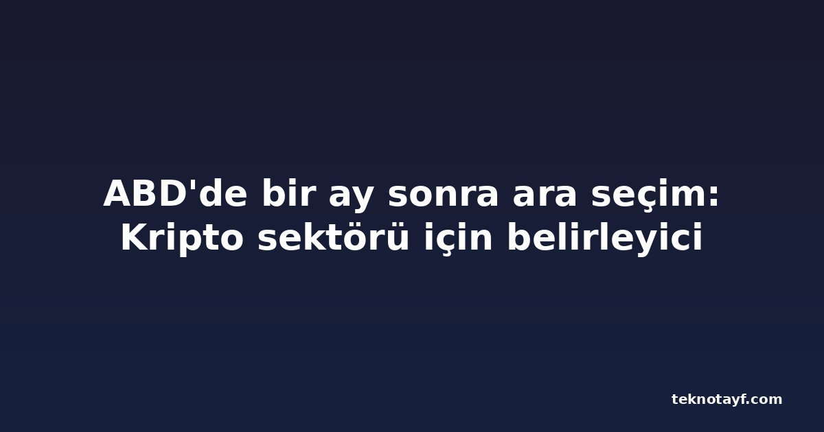ABD'de bir ay sonra ara seçim: Kripto sektörü için belirleyici