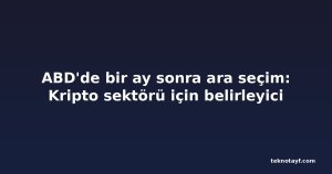 ABD'de bir ay sonra ara seçim: Kripto sektörü için belirleyici