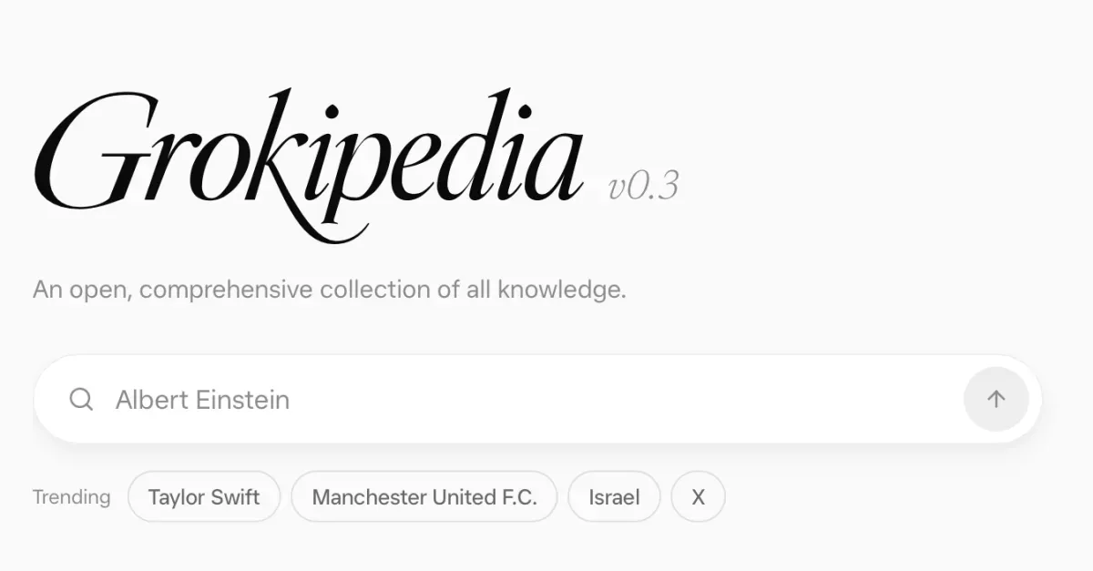Elon Musk'ın Grokipedia'sı 'yeniden tazelenmiş' tasarım aldı