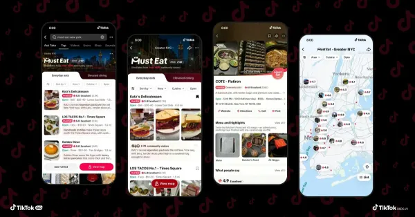 TikTok, Yelp ve Google Maps'e rakip uygulama içi restoran rehberi başlattı